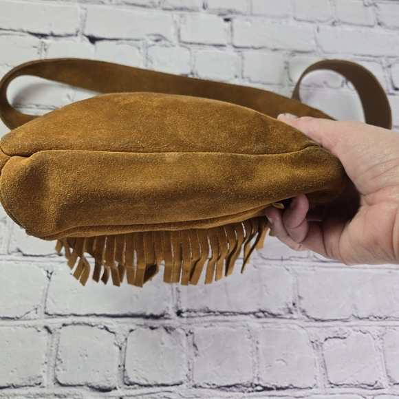 Vtg Minnetonka brown suede fringed hippie boho festival purse - Picture 7 of 10